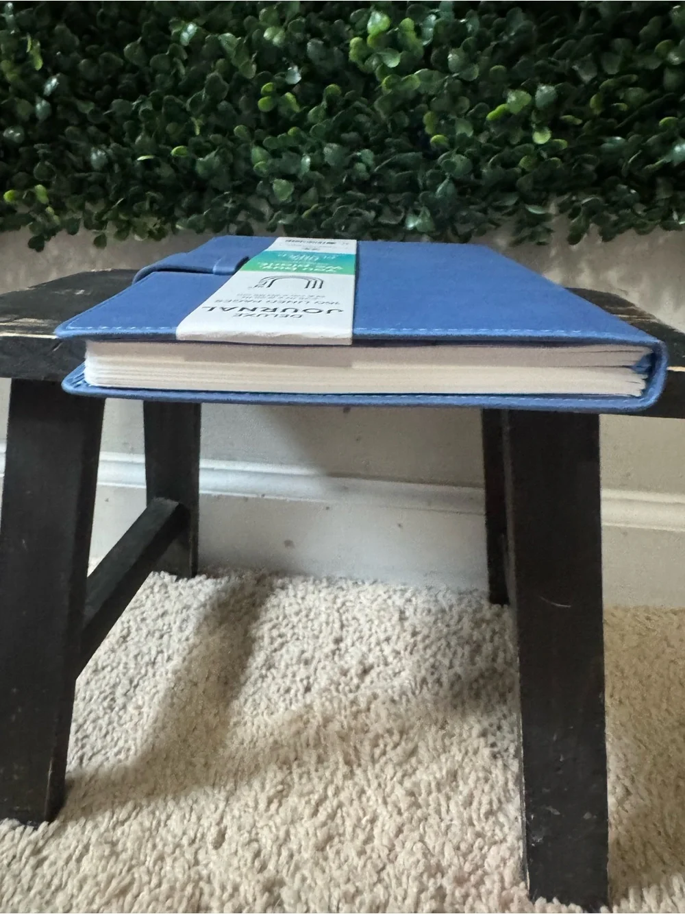 Deluxe Journal/Diary Notebook Blue Faux Leather w/ Closure